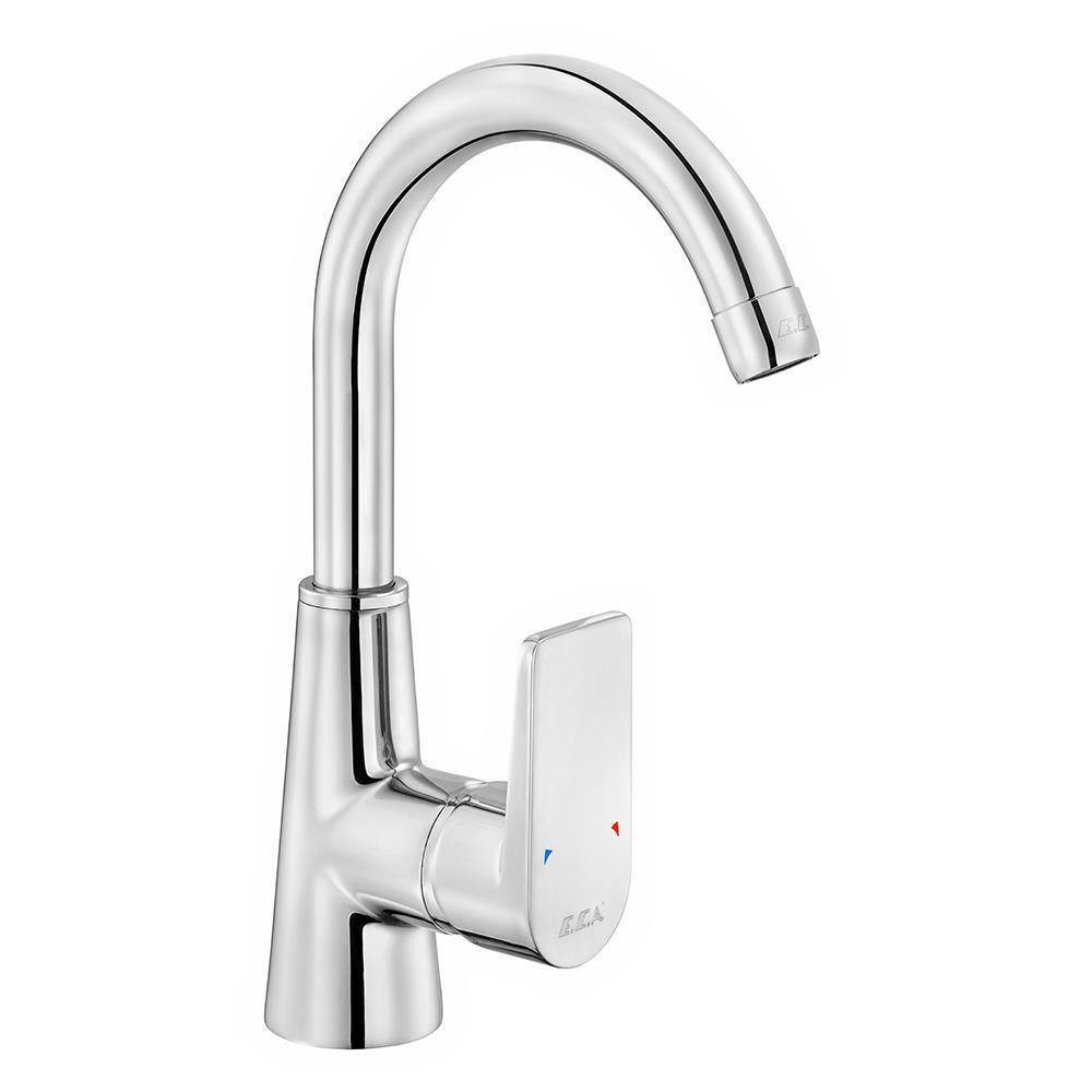 ECA Dalia Kuğu Borulu Lavabo Bataryası Krom 102188118