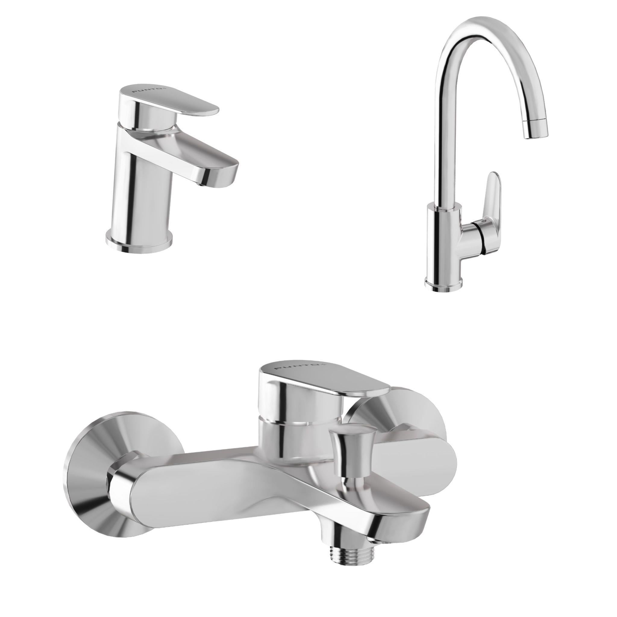 Eczacıbaşı Punto+ 201 Lavabo Musluk, Eviye Mutfak ve Banyo Batarya Seti