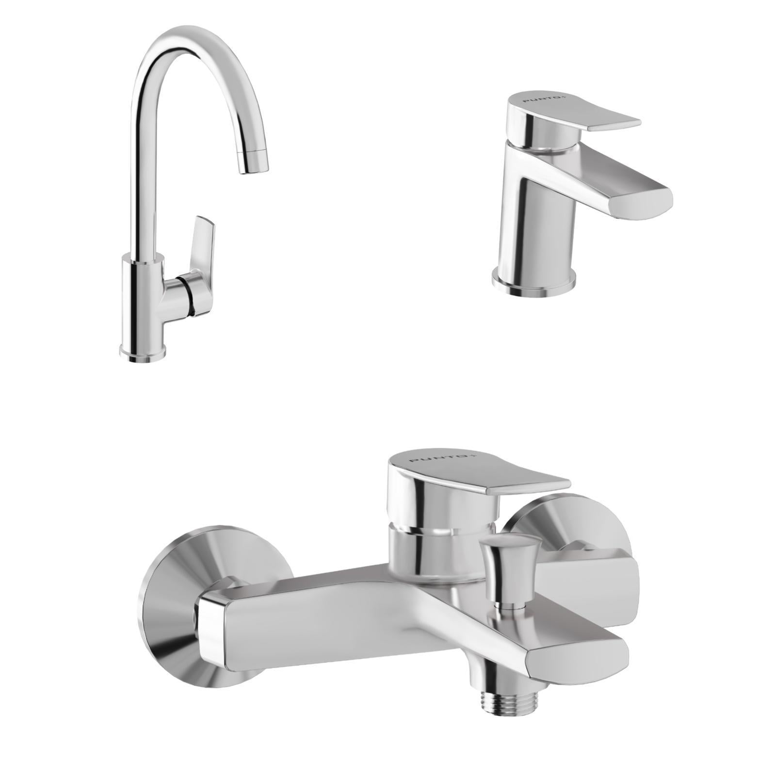 Eczacıbaşı Punto+ 301 Lavabo Musluk, Eviye Mutfak ve Banyo Batarya Seti