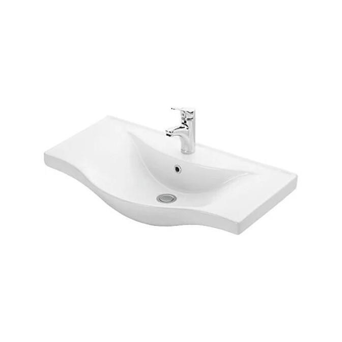 Lapino Basic 80 cm Konsollu Lavabo Beyaz
