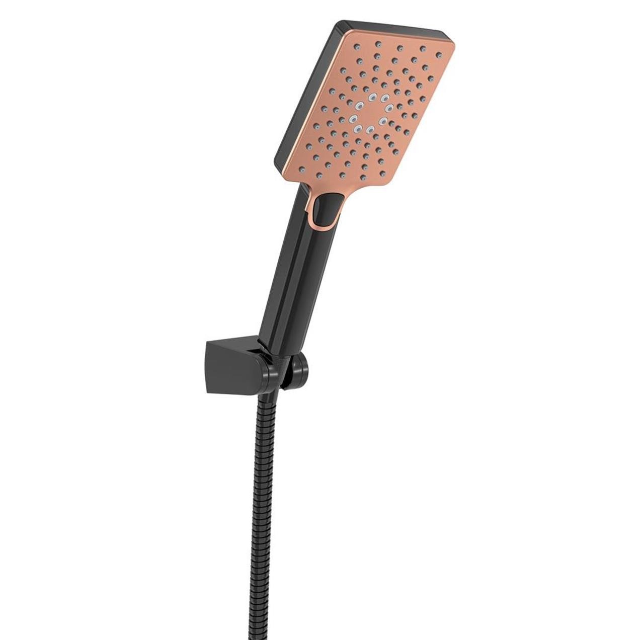 Monavit Mega Brown Black Mafsallı Askılı El Duş Takımı MVT3465