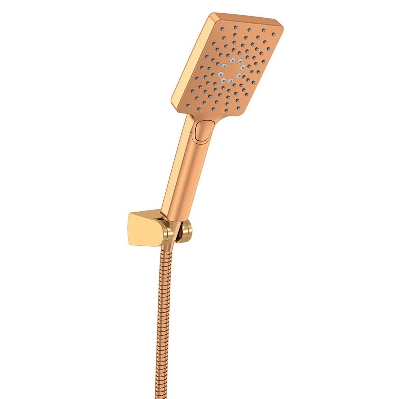Monavit Mega Gold Altın Mafsallı Askılı El Duş Takımı Seti MVT3475