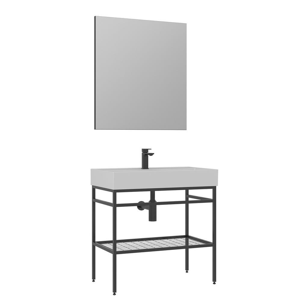 Orka Capetown 80 cm Beyaz Banyo Dolabı Takımı