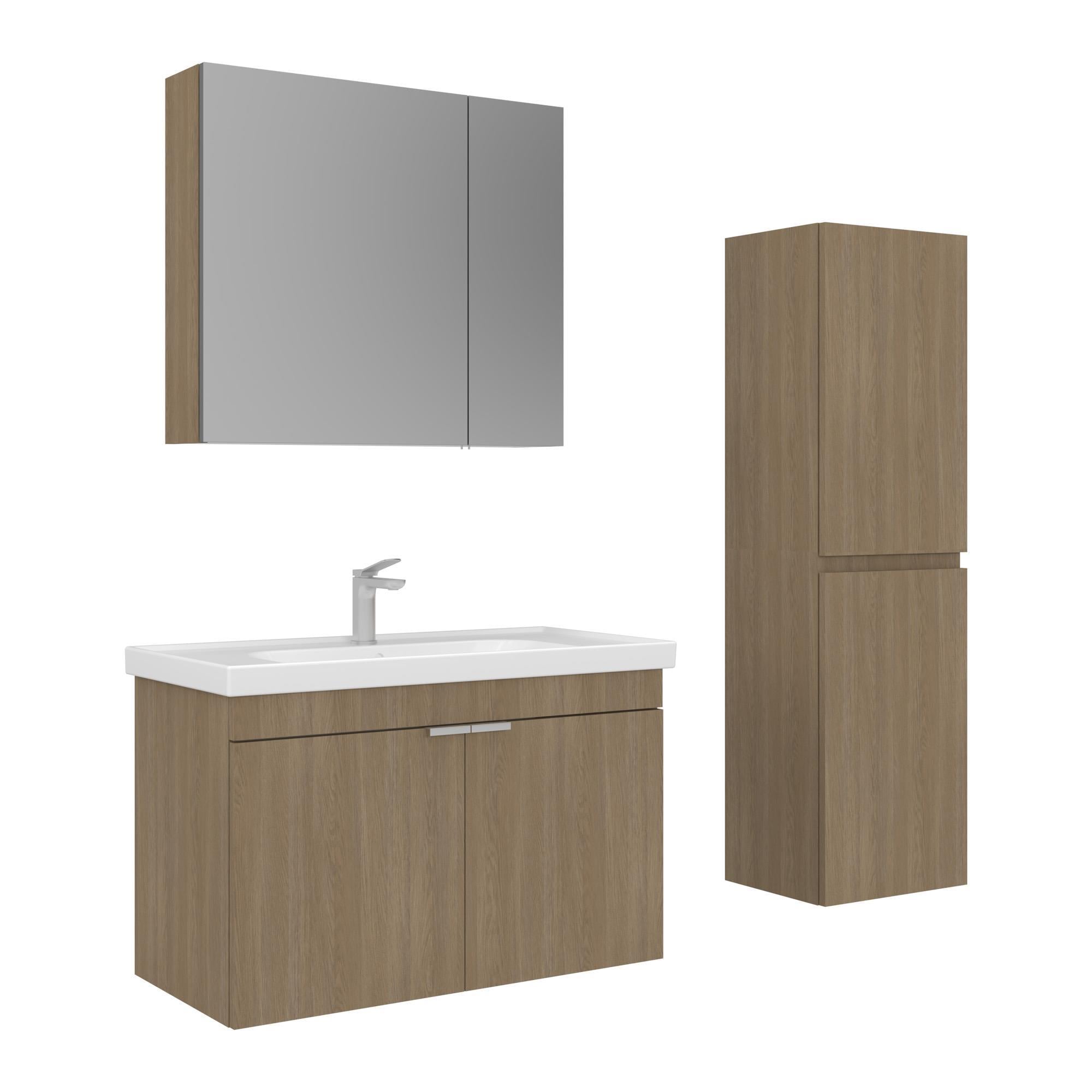 Orka Desna 90 cm Budva Banyo Dolabı Takımı ve Boy Dolabı