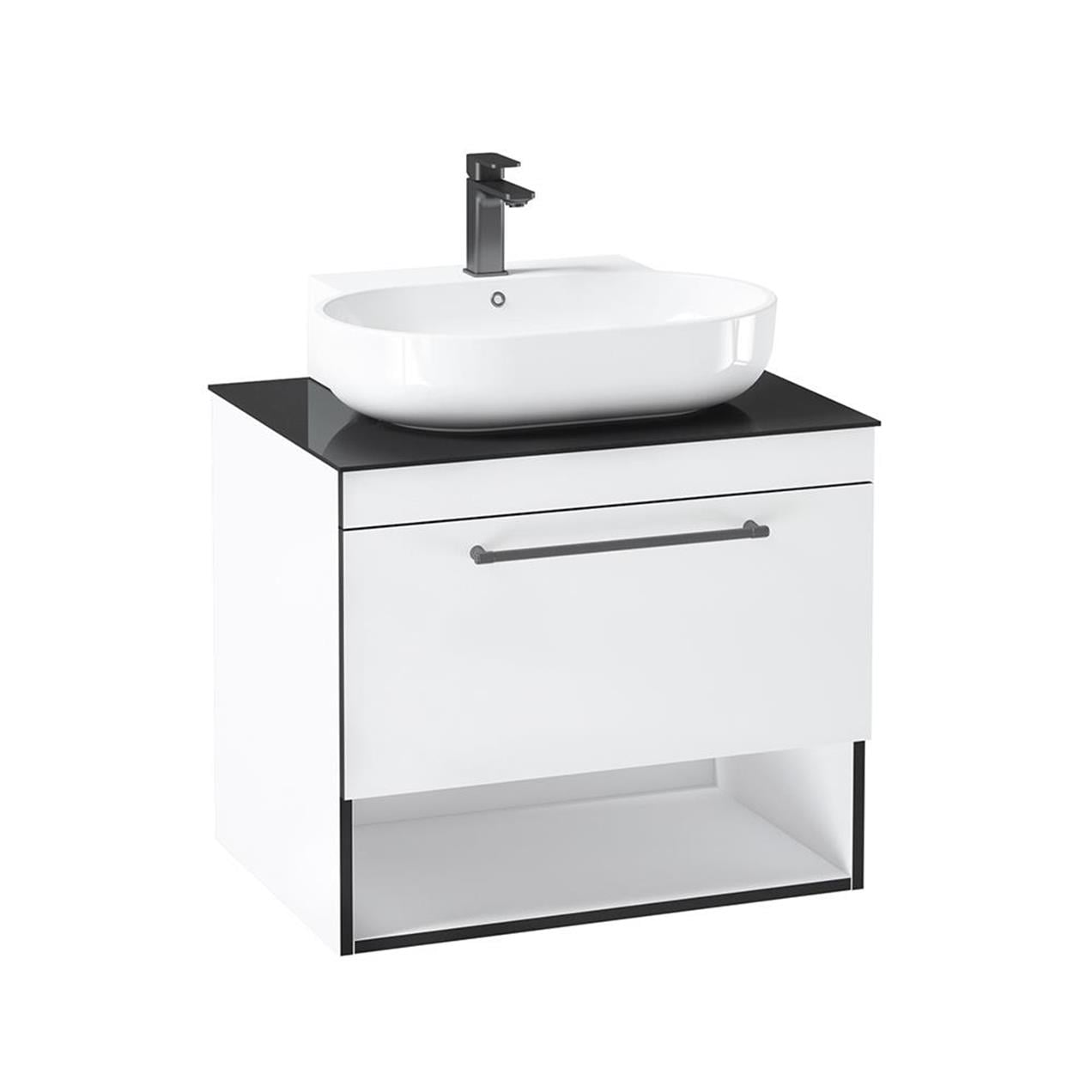 Orka Knidos 70 cm MDF Beyaz Banyo Dolabı Alt Modül ve Lavabo
