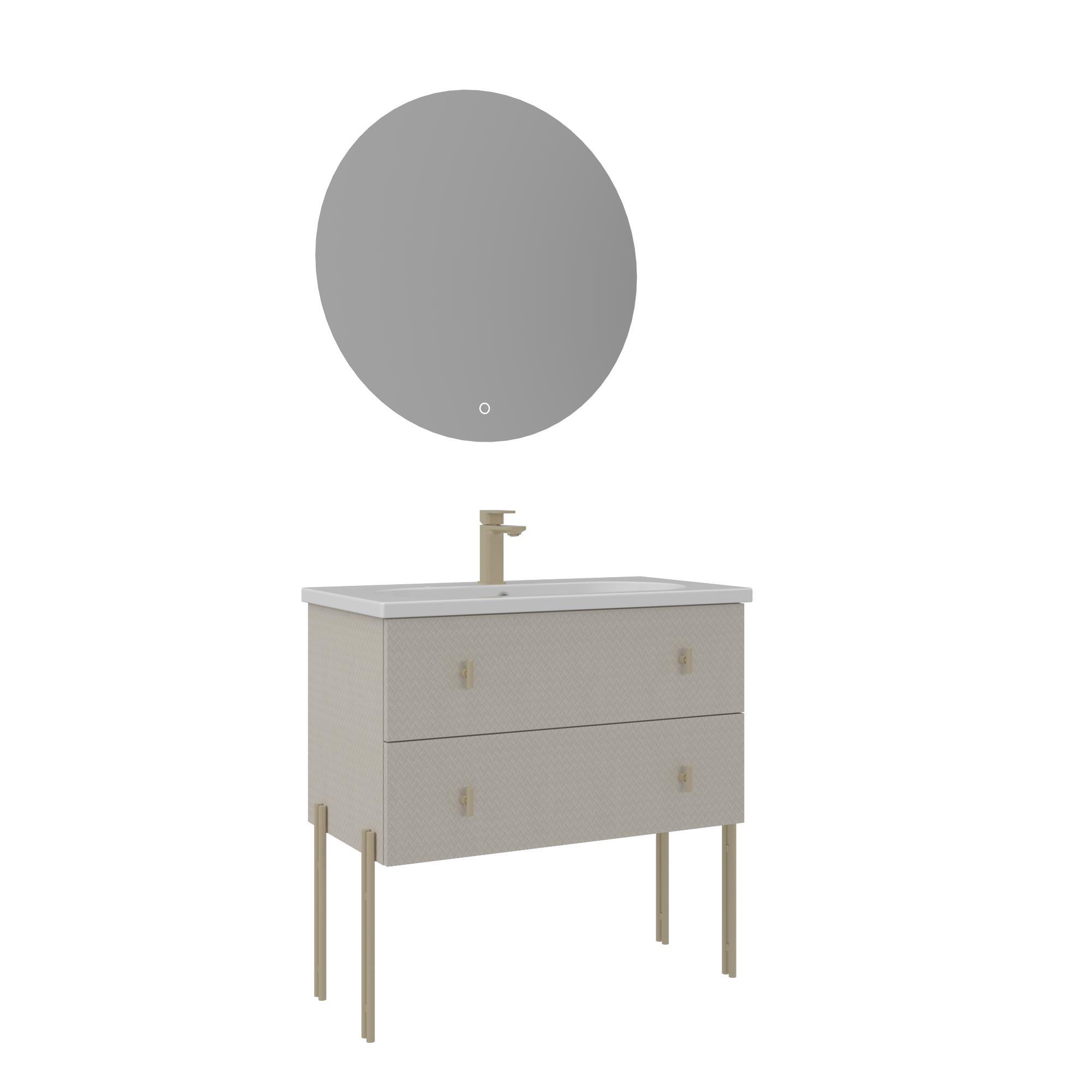 Orka Milazzo 80 cm Callisto Ayaklı Banyo Dolabı Takımı