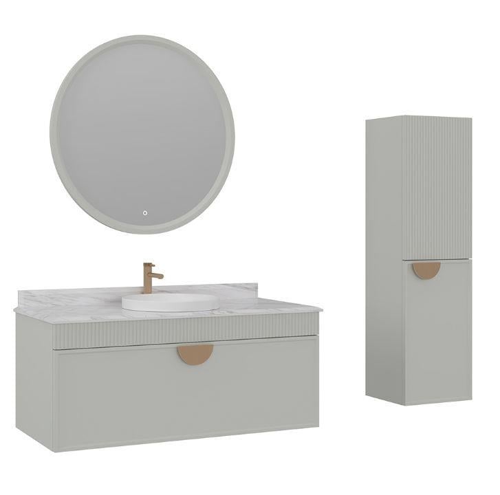 Orka Molino 120 cm Kaşmir Banyo Dolabı Takımı ve Boy Dolabı