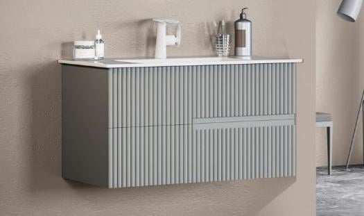 Orka Moonlight 70 cm Mat Gri Banyo Dolabı Alt Modül ve Lavabo