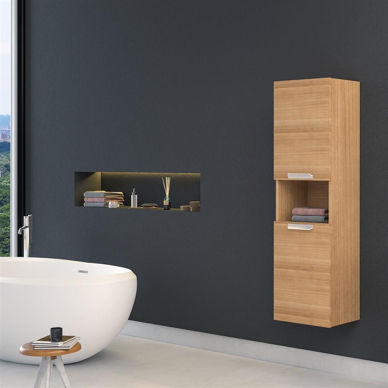 Orka Nova 40 cm MDF Morgana Kiraz Banyo Boy Çamaşır Dolabı