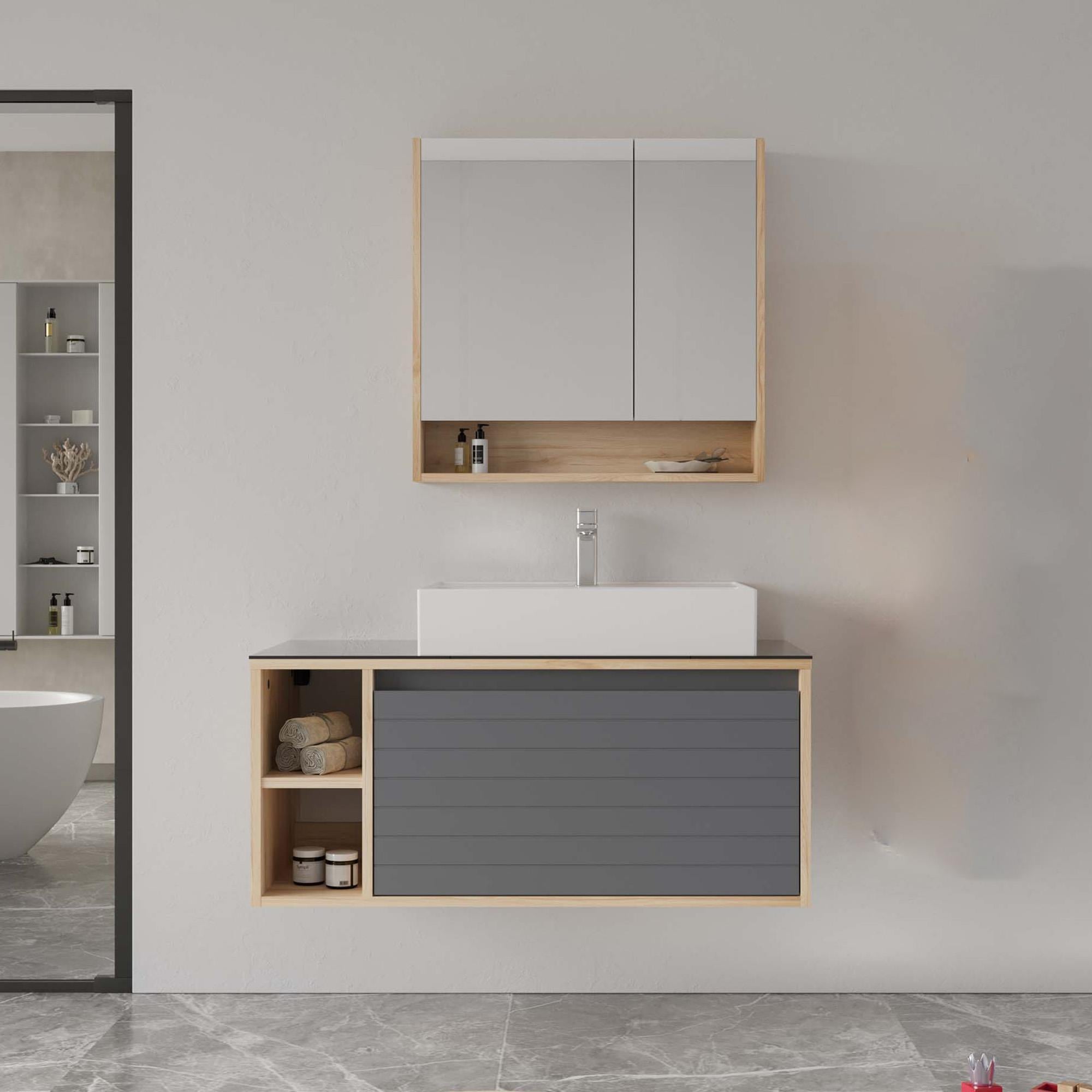 Orka Prato 100 cm Legnano Banyo Dolabı Takımı 