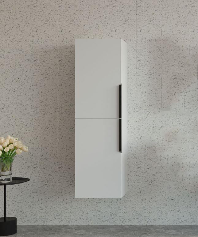 Orka Pure 40 cm Mat Beyaz Banyo Çamaşır Boy Dolabı
