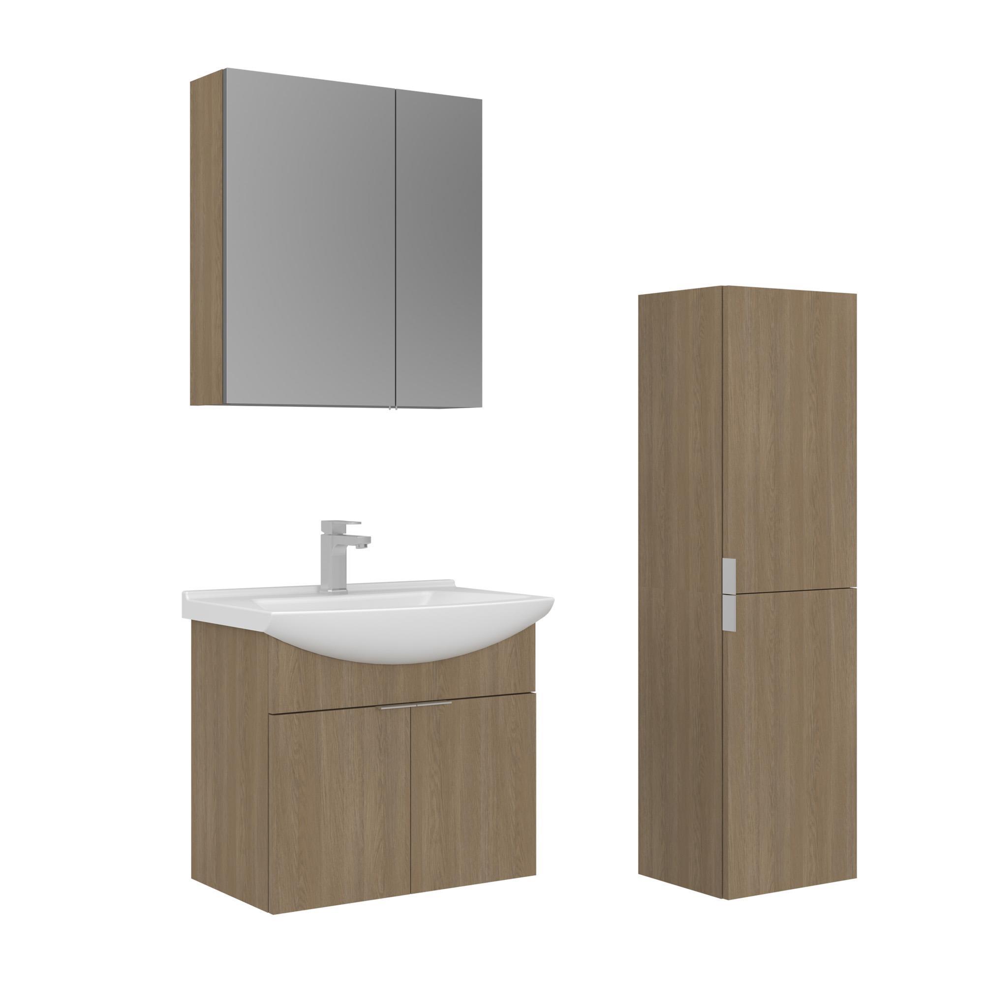 Orka Purus 65 cm Budva Ayna Dolaplı Banyo Dolabı Takım ve Boy Dolabı (Asma)