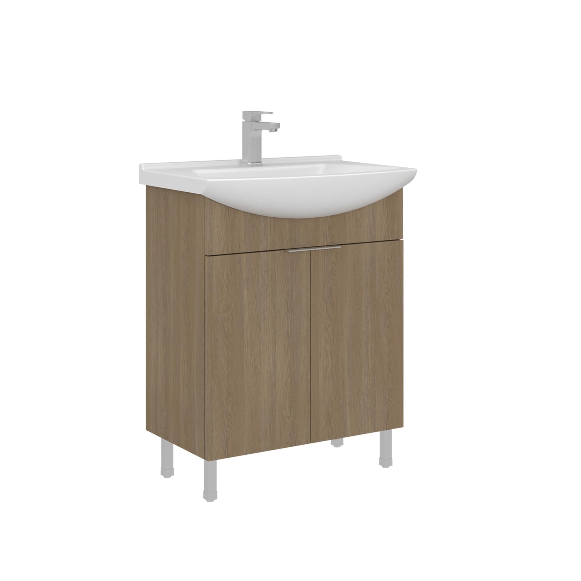 Orka Purus 65 cm Budva Banyo Dolabı Alt Modül Lavabo (Ayaklı)