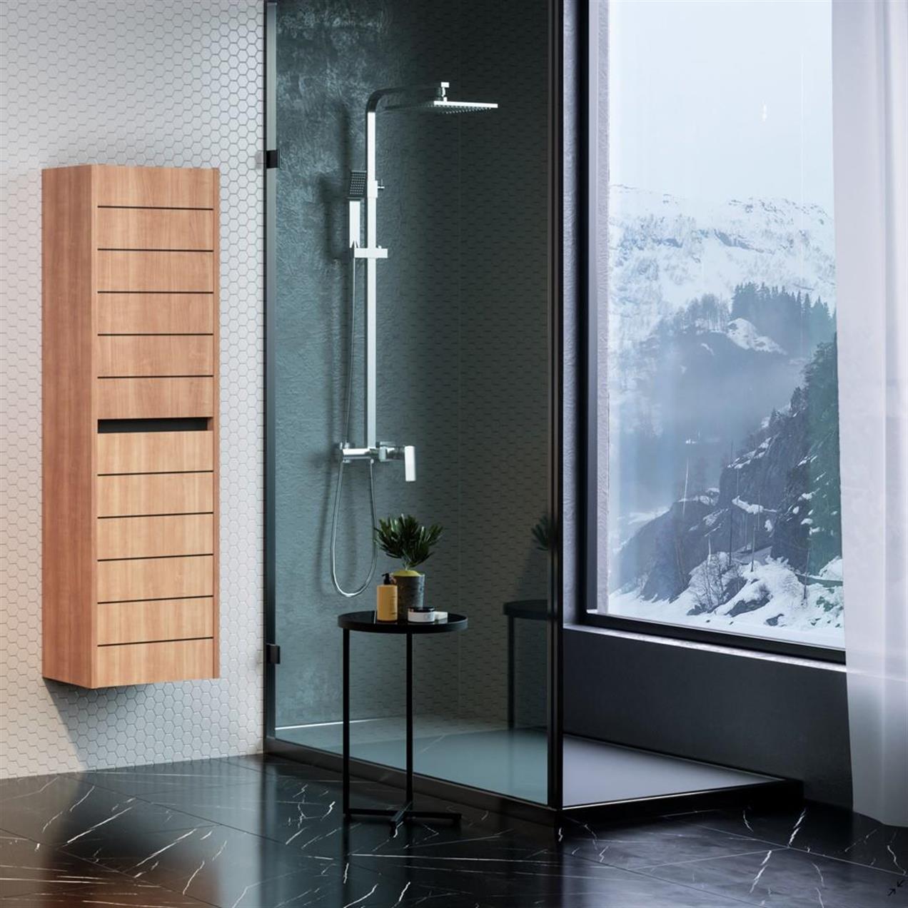 Orka Ricato 40 cm MDF Morgana Kiraz Banyo Boy Çamaşır Dolabı