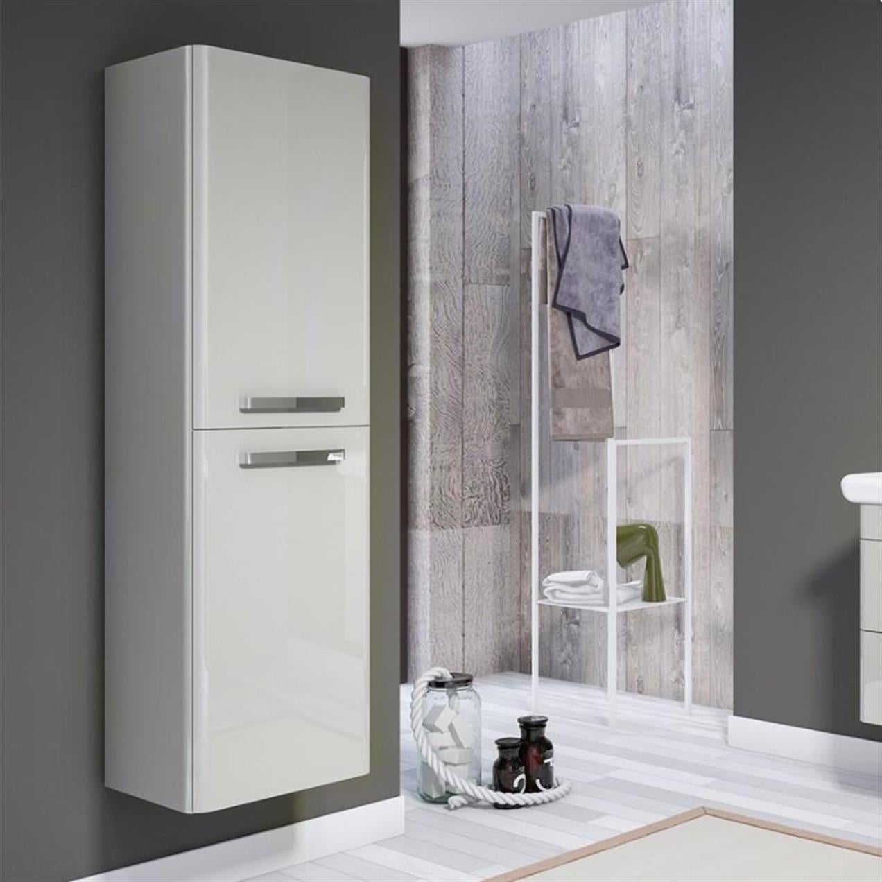 Orka Rose 40 cm MDF Parlak Kaşmir Banyo Boy Çamaşır Dolabı