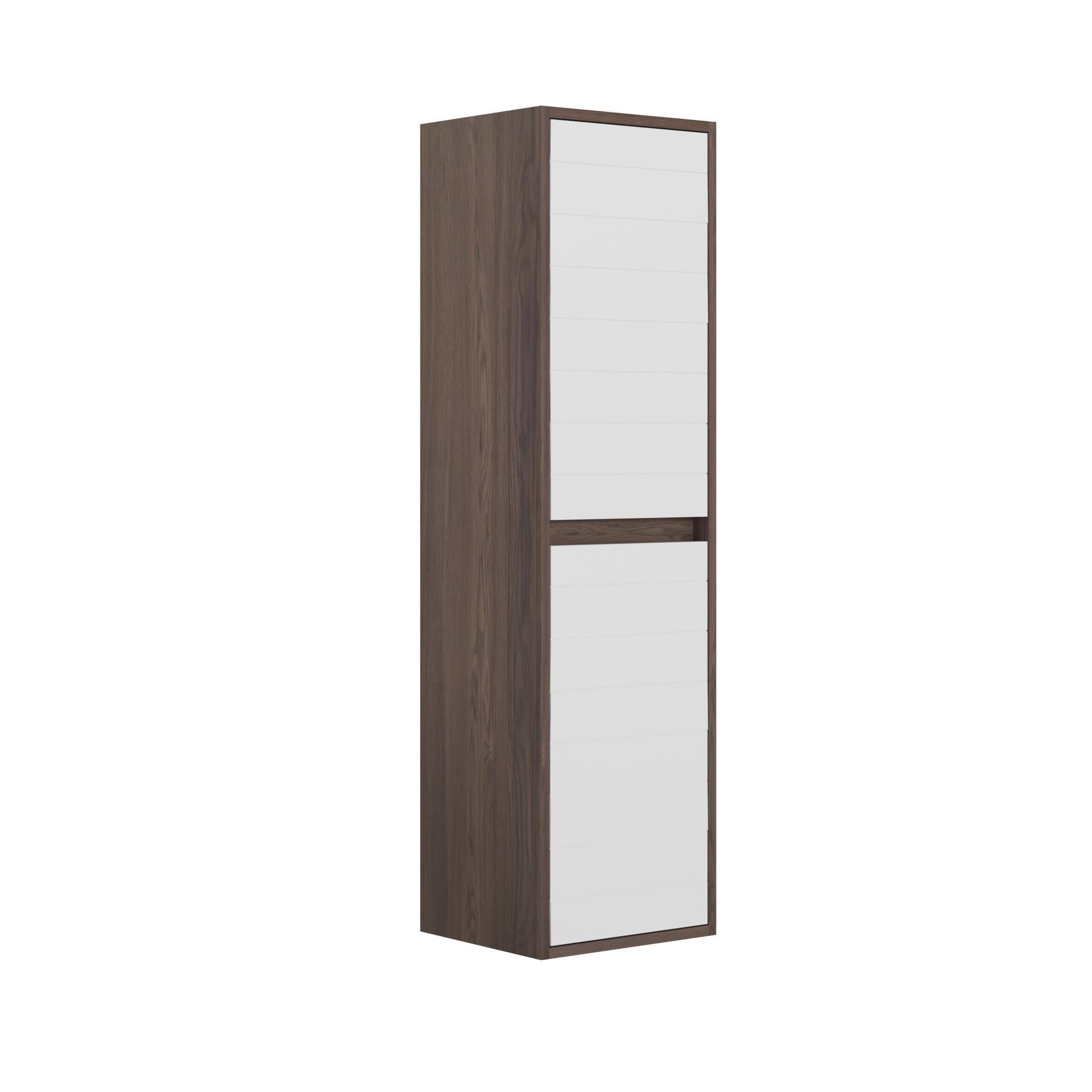 Orka Serra 40 cm Navaro/Beyaz Banyo Çamaşır Boy Dolabı