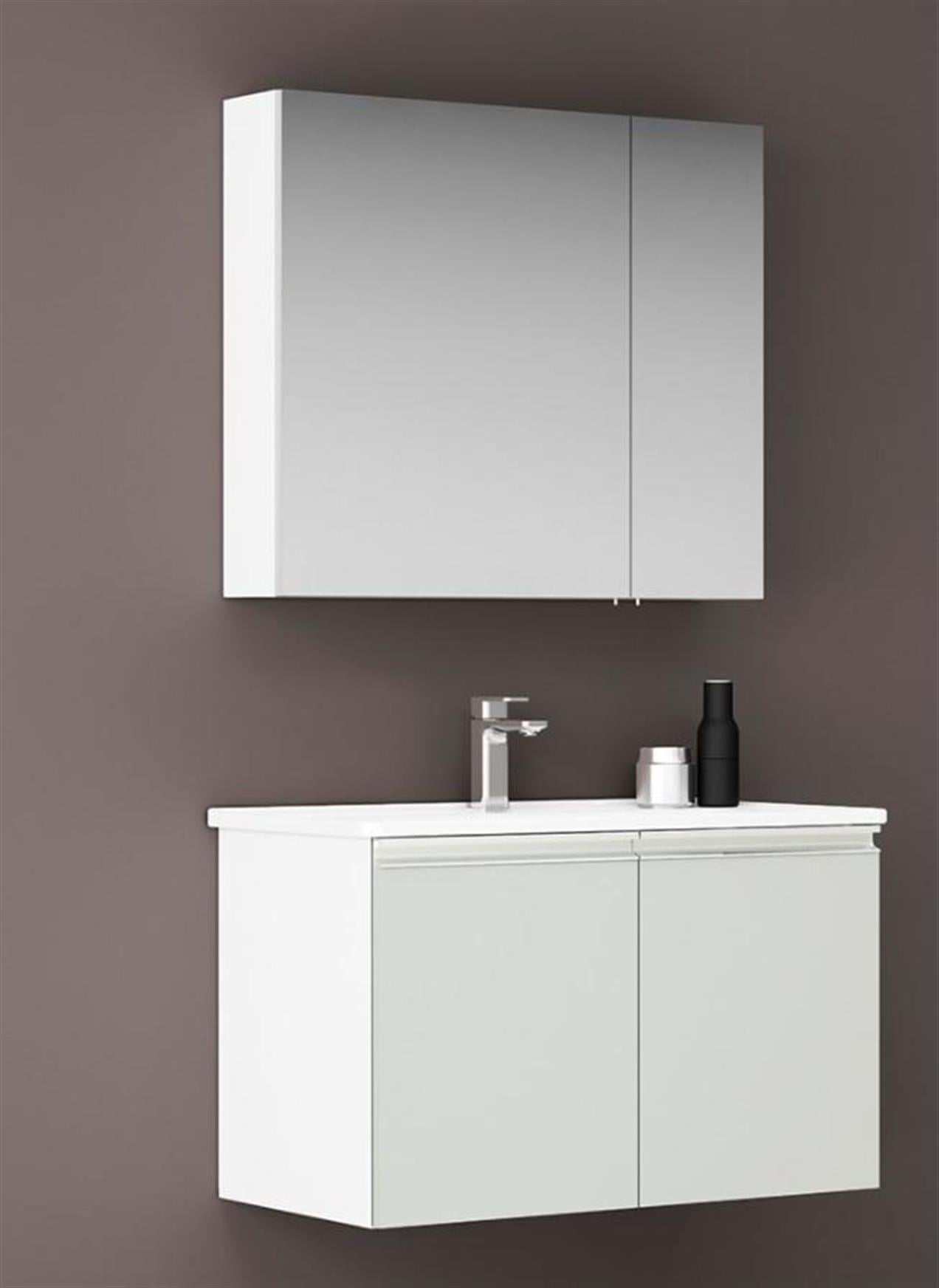 Orka Terme 80 cm MDF Beyaz Banyo Dolabı Takımı