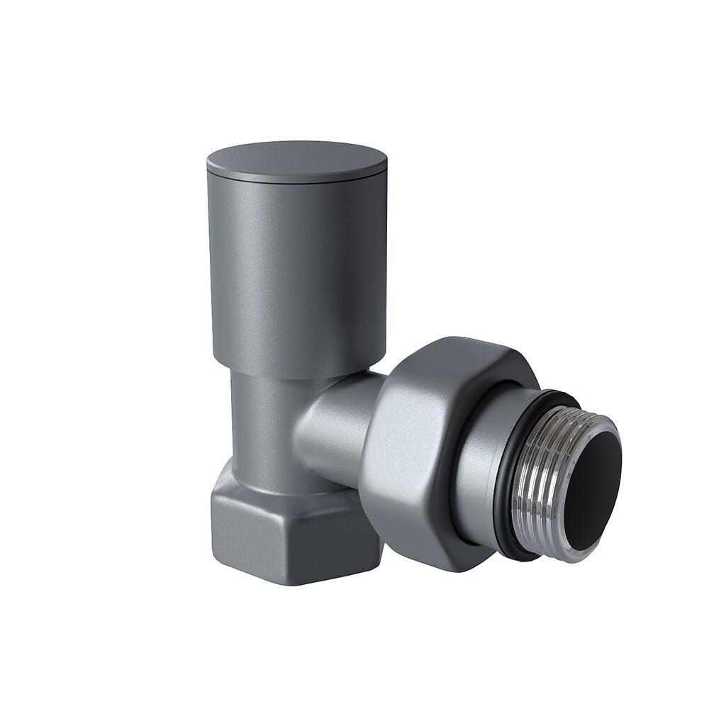 Radiva Havlupan Radyatör Vanası 1/2'' Antrasit Köşe (Metal Volanlı)