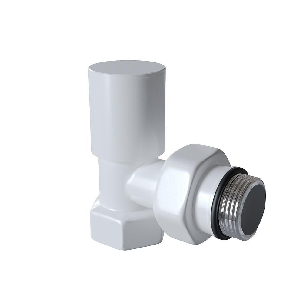 Radiva Havlupan Radyatör Vanası 1/2'' Beyaz Köşe (Metal Volanlı)