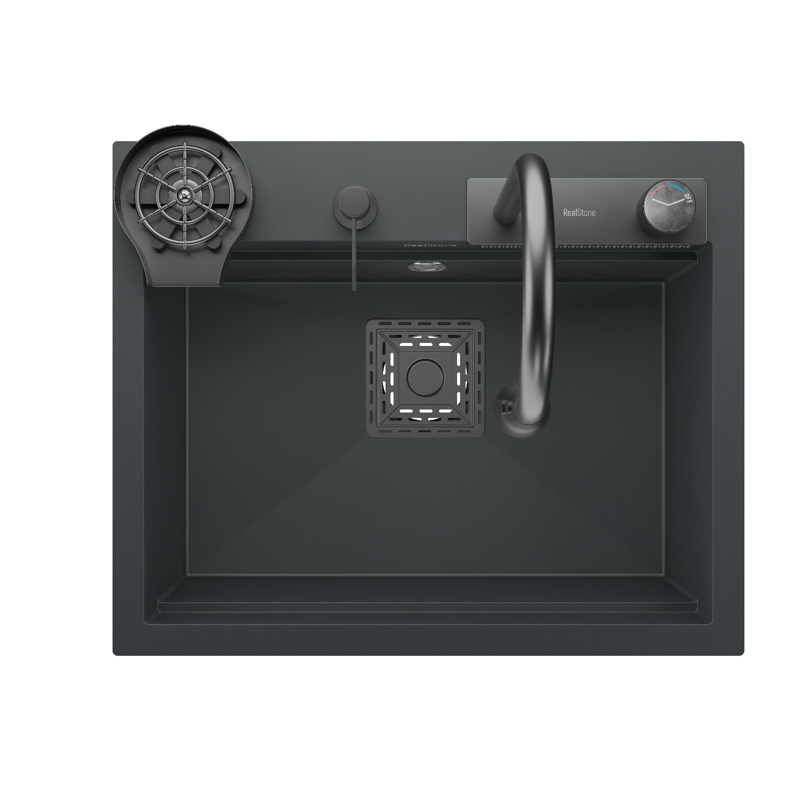 RealStone Angel Akıllı Eviye Antrasit 60x49 cm