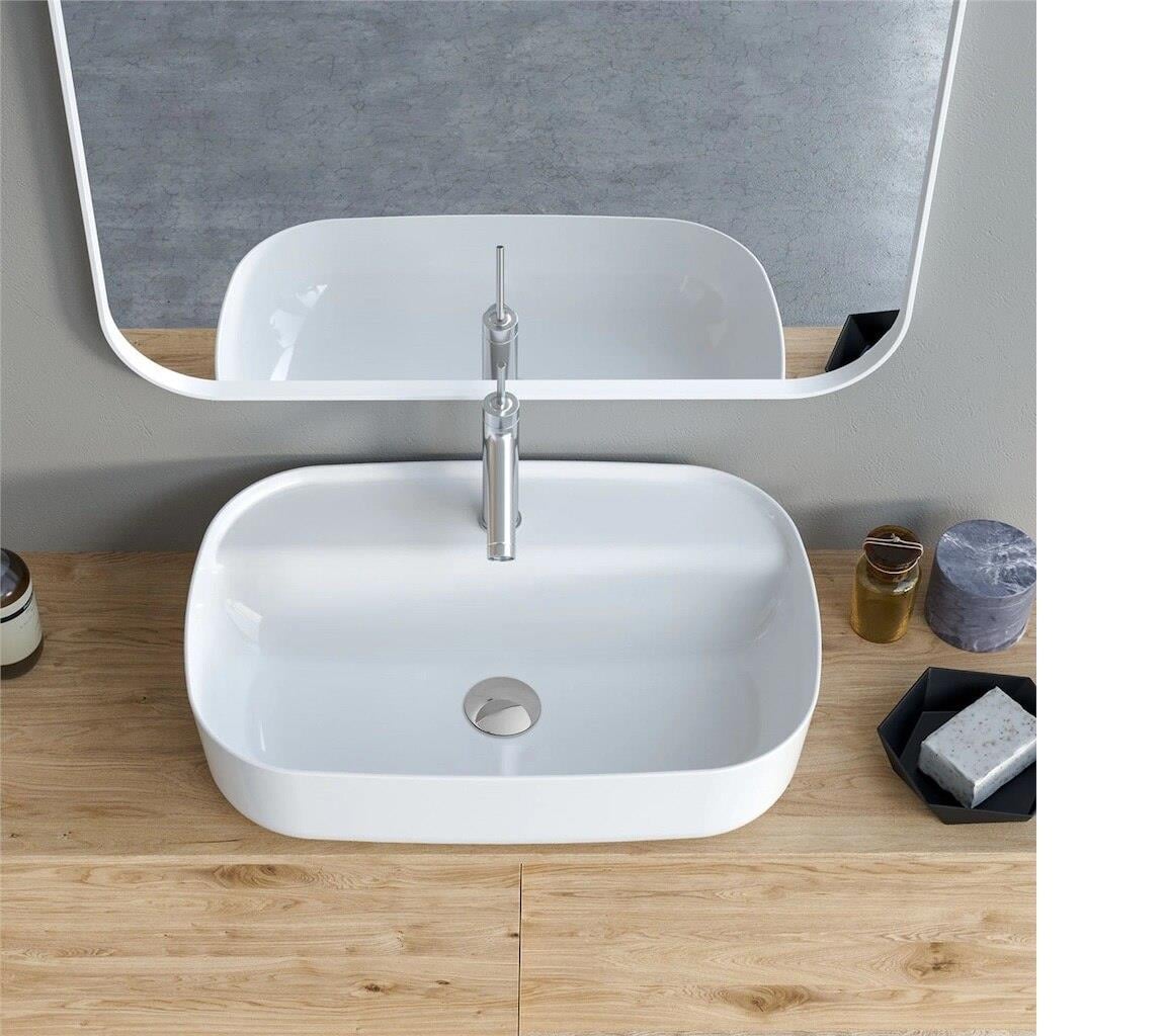 Turkuaz Cerastyle Aqua Tezgah Üstü Çanak Lavabo 80x40 cm