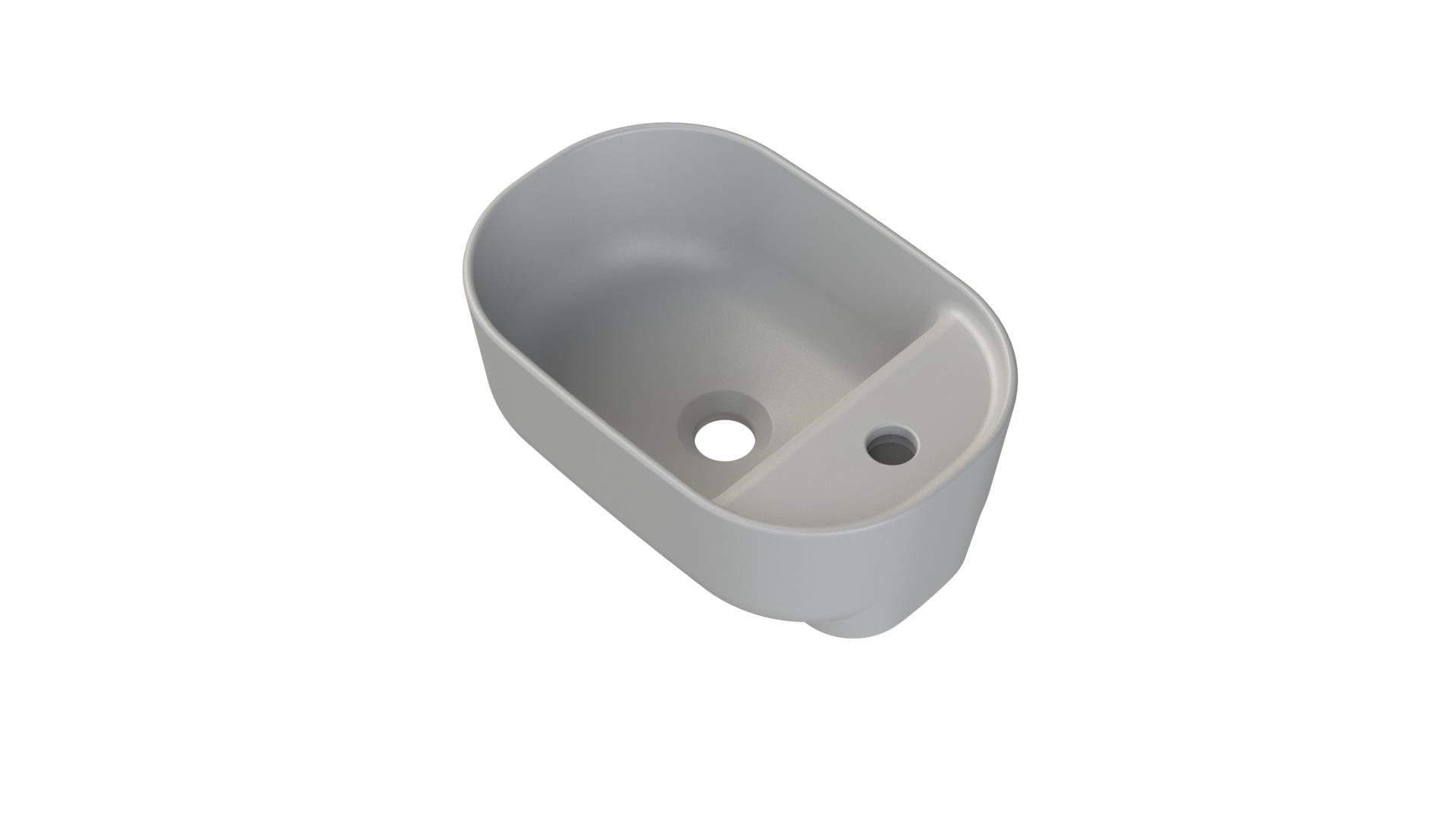 Turkuaz Cerastyle Aqua Tezgahüstü Mat Gri Lavabo 42*28 cm 