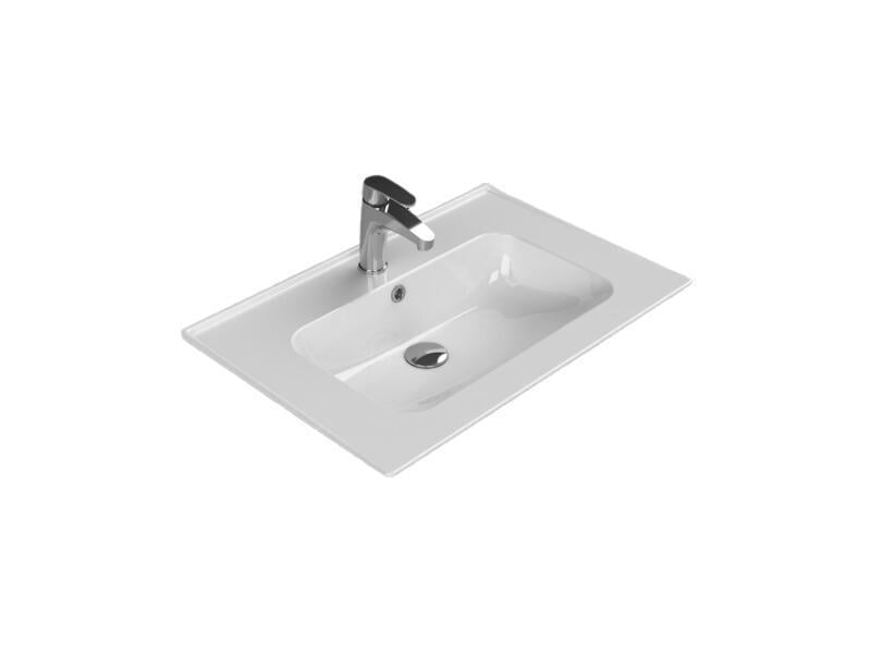 Turkuaz Cerastyle Blue Etajer Uyumlu Banyo Lavabo 70x47 cm