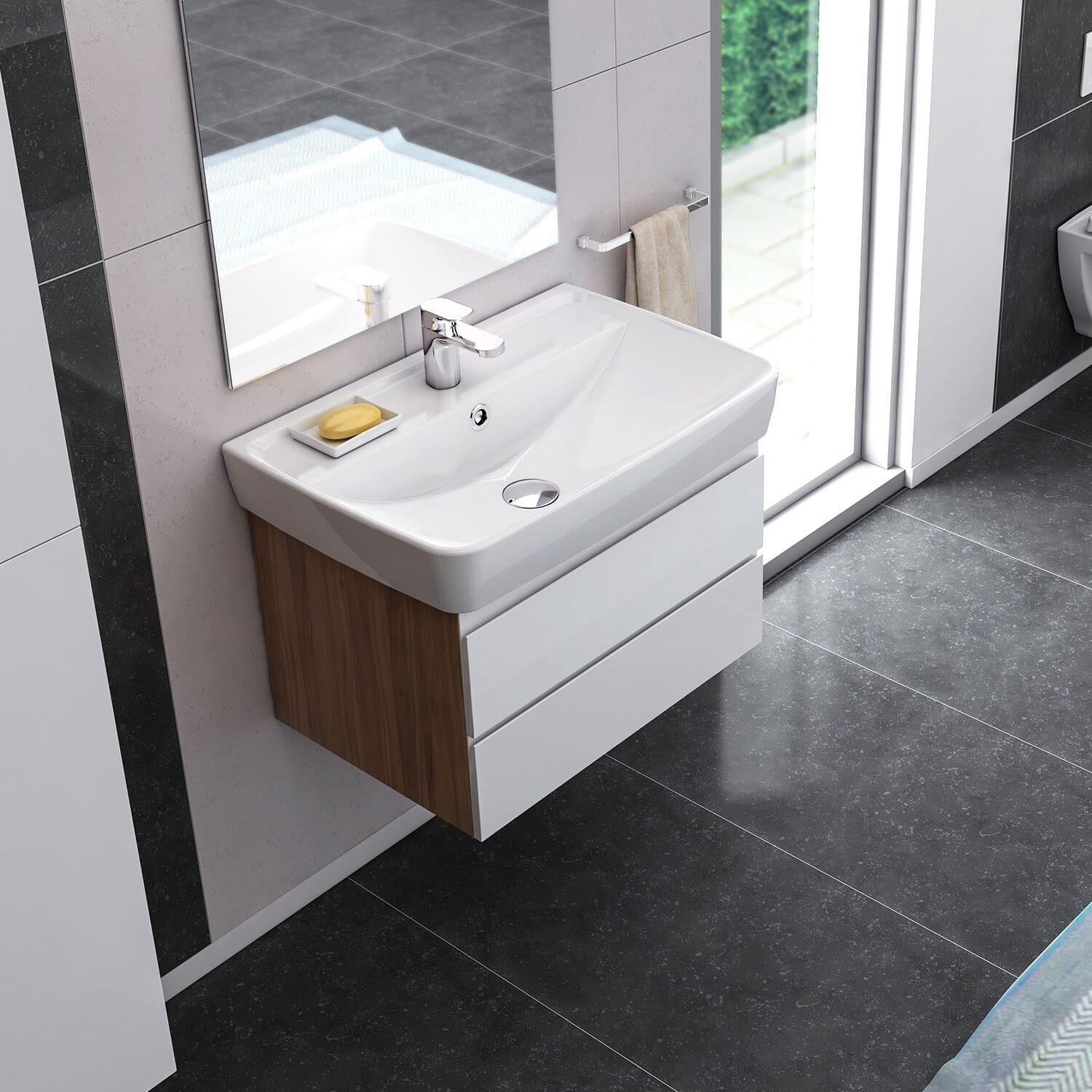 Turkuaz Cerastyle Duru Etajer Uyumlu Lavabo 60*40 cm