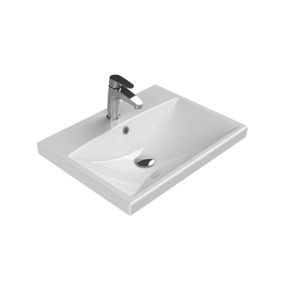 Turkuaz Cerastyle Elite Etajer Uyumlu Damlalıklı Lavabo 60*45 cm