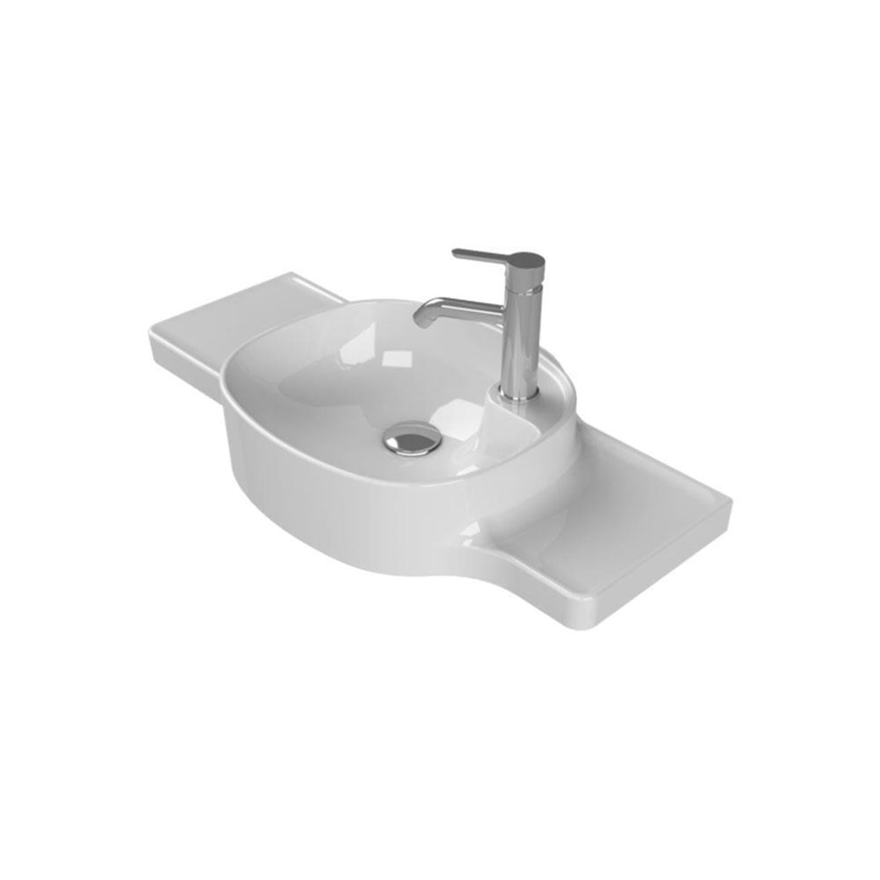 Turkuaz Cerastyle Harmony Etajerli Lavabo 100*37,5 cm (Sağdan Hazneli)