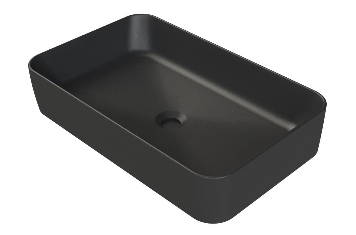 Turkuaz Cerastyle Hera Tezgahüstü Mat Siyah Lavabo 60*38 cm