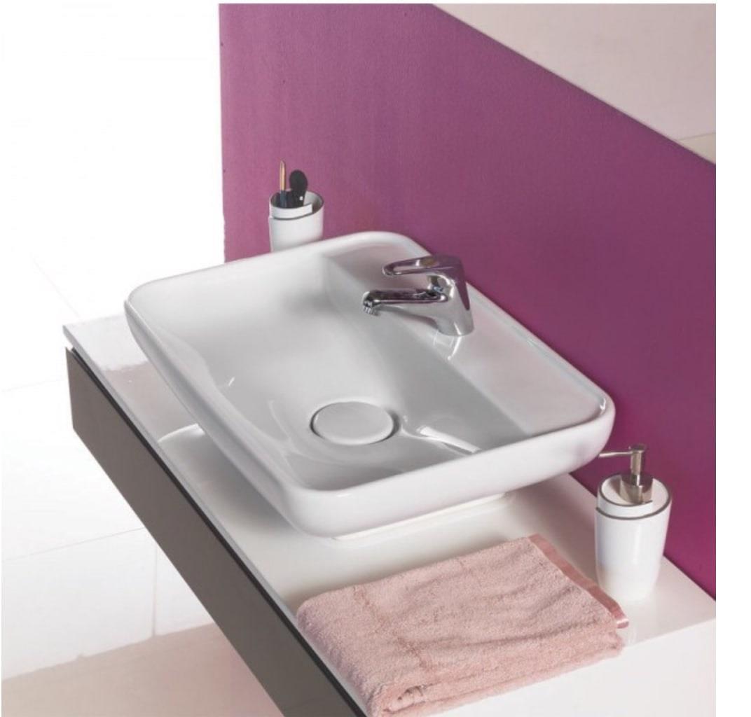 Turkuaz Cerastyle Lal Serisi Tezgah Üstü Çanak Lavabo 60*42 cm