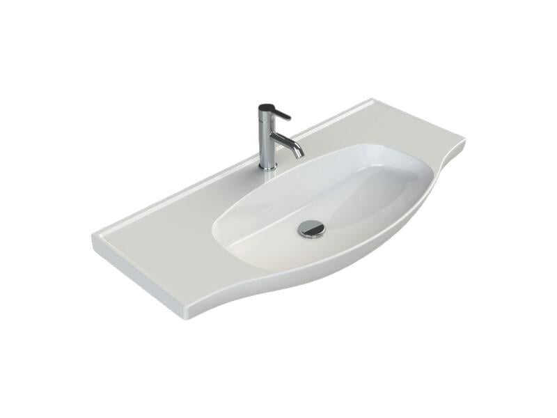 Turkuaz Cerastyle Lila Etajer Uyumlu Banyo Lavabo 100x48 cm