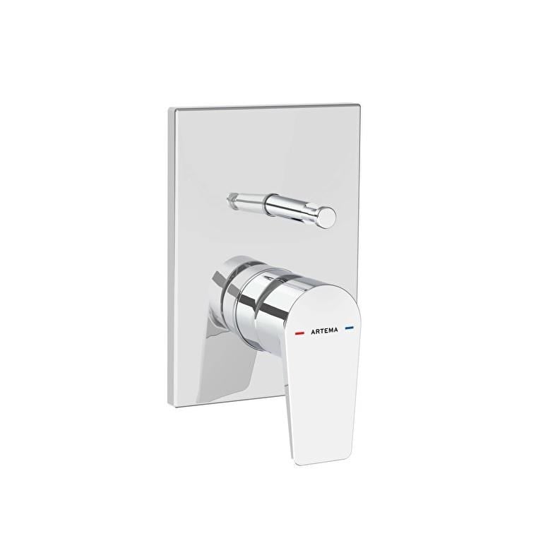 Vitra Artema Flow Square Ankastre Banyo Bataryası (Sıva Üstü) Minibox Krom A43208