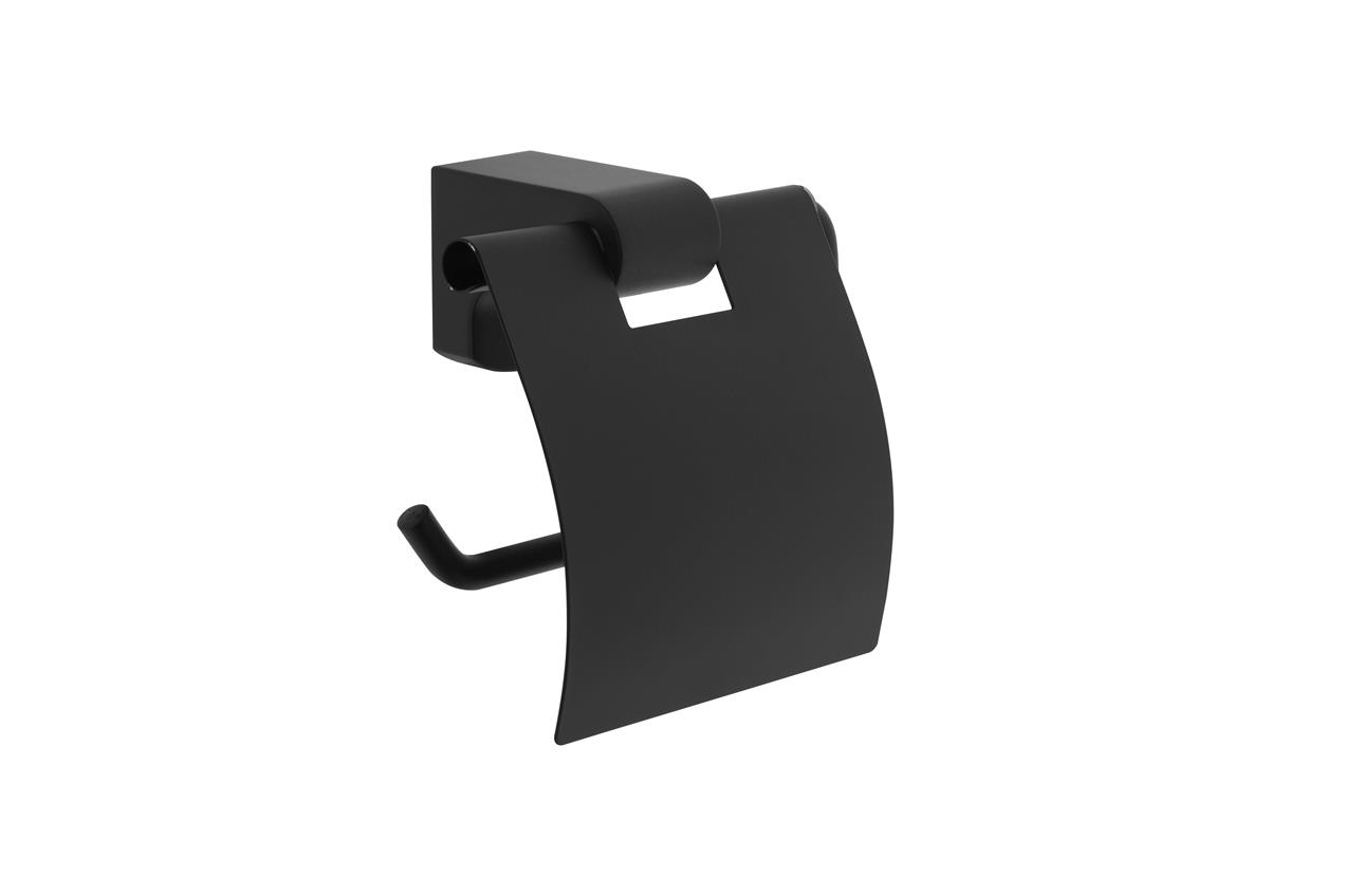 VitrA Base 700 Kapaklı Tuvalet Kağıtlığı Mat Siyah A4407436