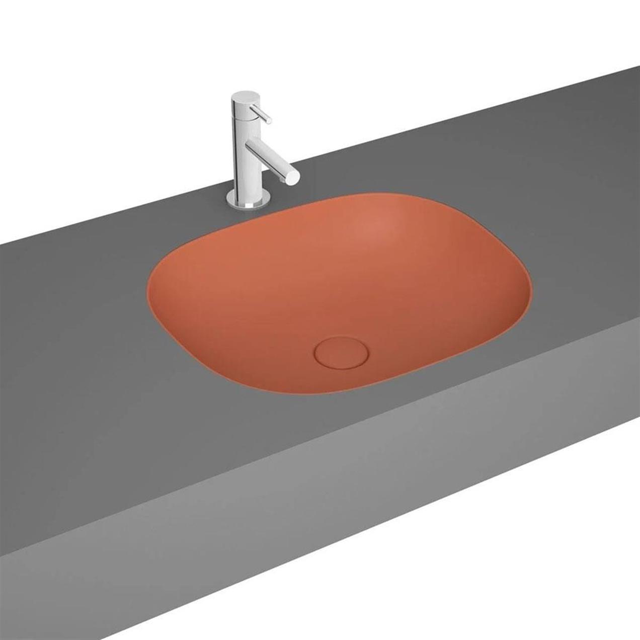 Vitra Plural Kare Tezgah Altı Lavabo Mat Terra Rosa 7810B477-1083