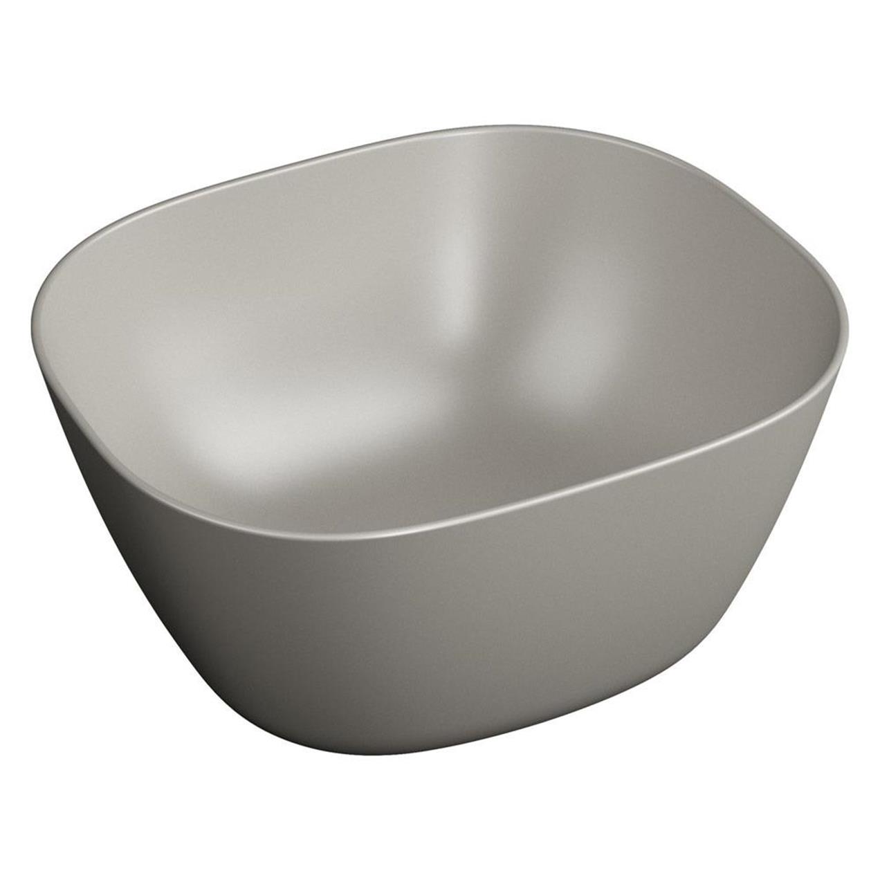 VitrA Plural Yüksek Kare Çanak Lavabo 45 cm Mat Bej 7811B420-0016