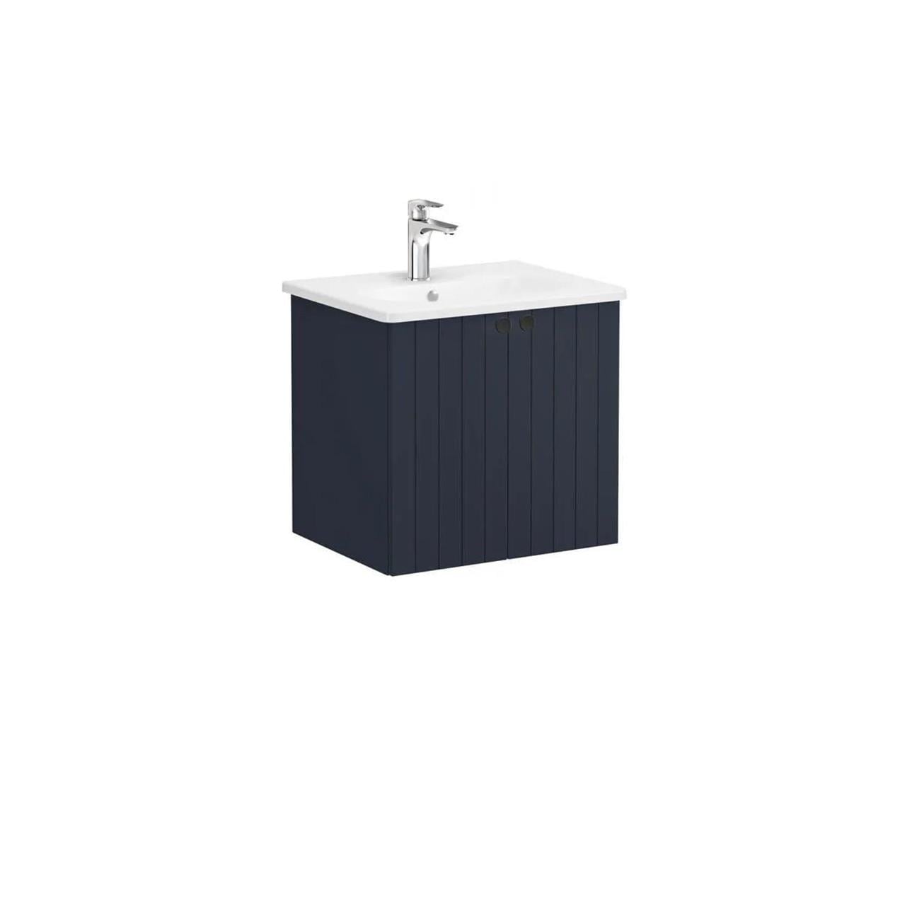 Vitra Root Groove 60 cm Lacivert Kapaklı Banyo Dolabı Alt Modül Lavabo
