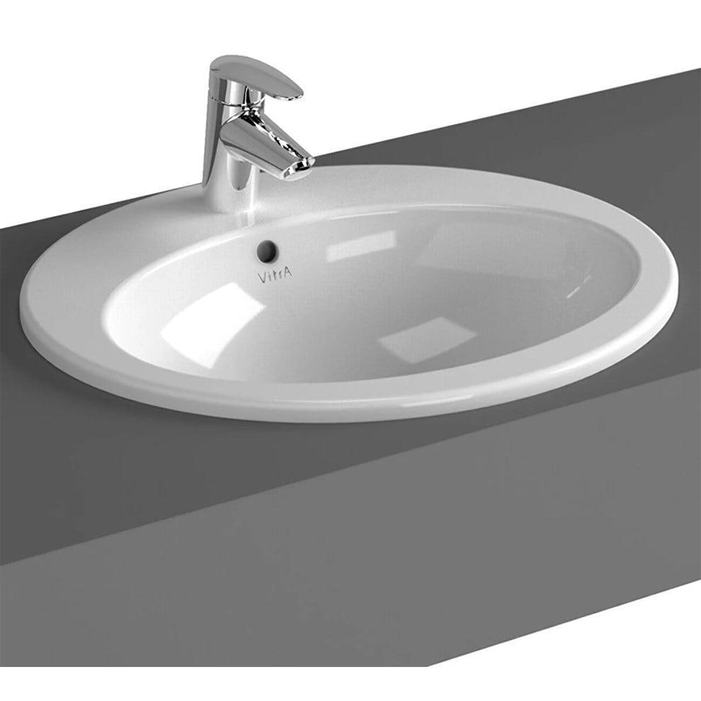 VitrA S20 53 cm Beyaz Tezgah Üstü Lavabo 5468B003-0001