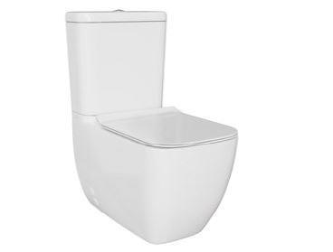 VitrA S25 Square DTD Kanalsız Tkm Klozet,  Rezervuar, İç Takım ve Yavaş Kapanan Kapak (9893L003-7201)