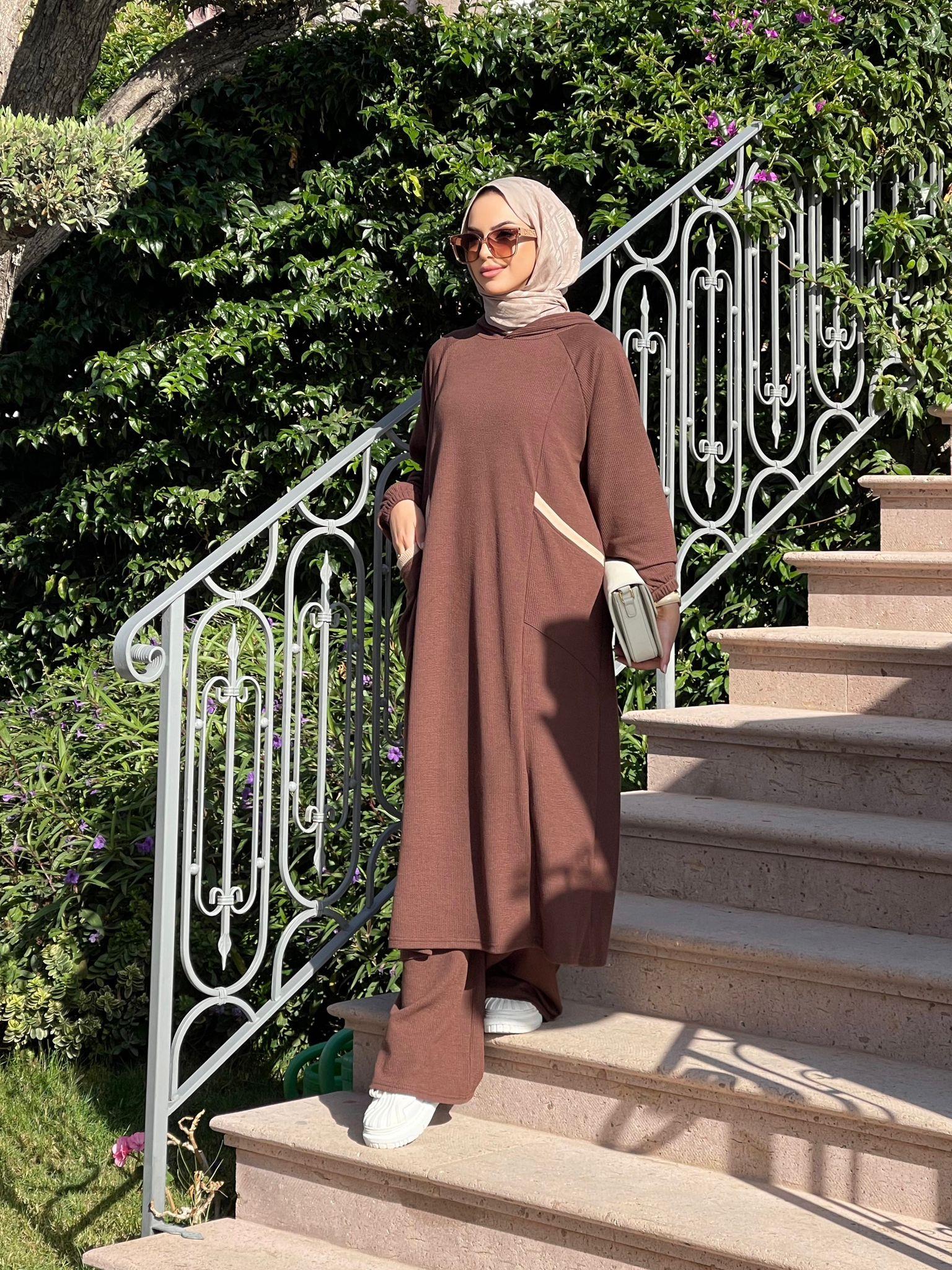 Garni DetaylıTakım Kahve