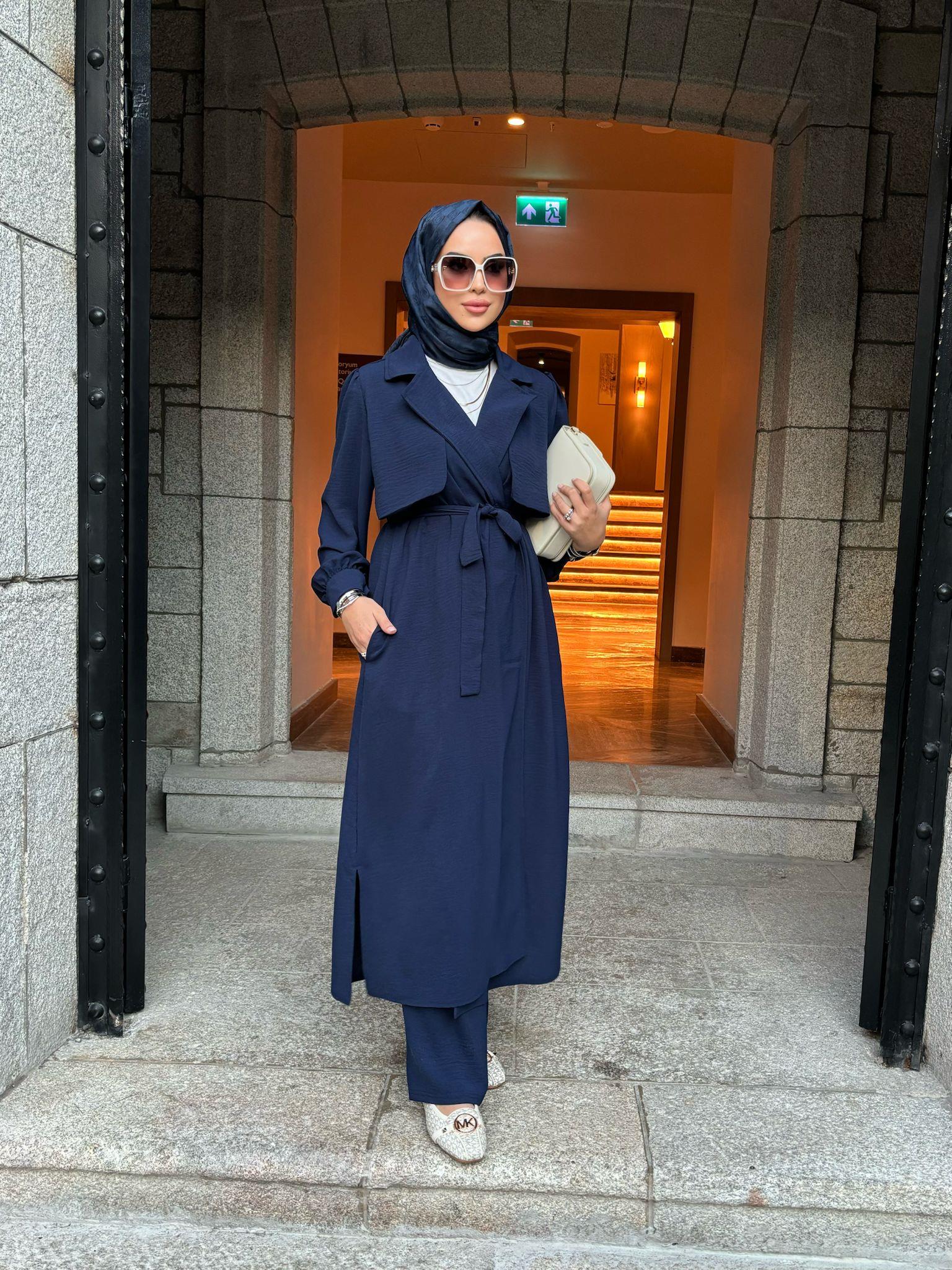 Trench Takım Lacivert