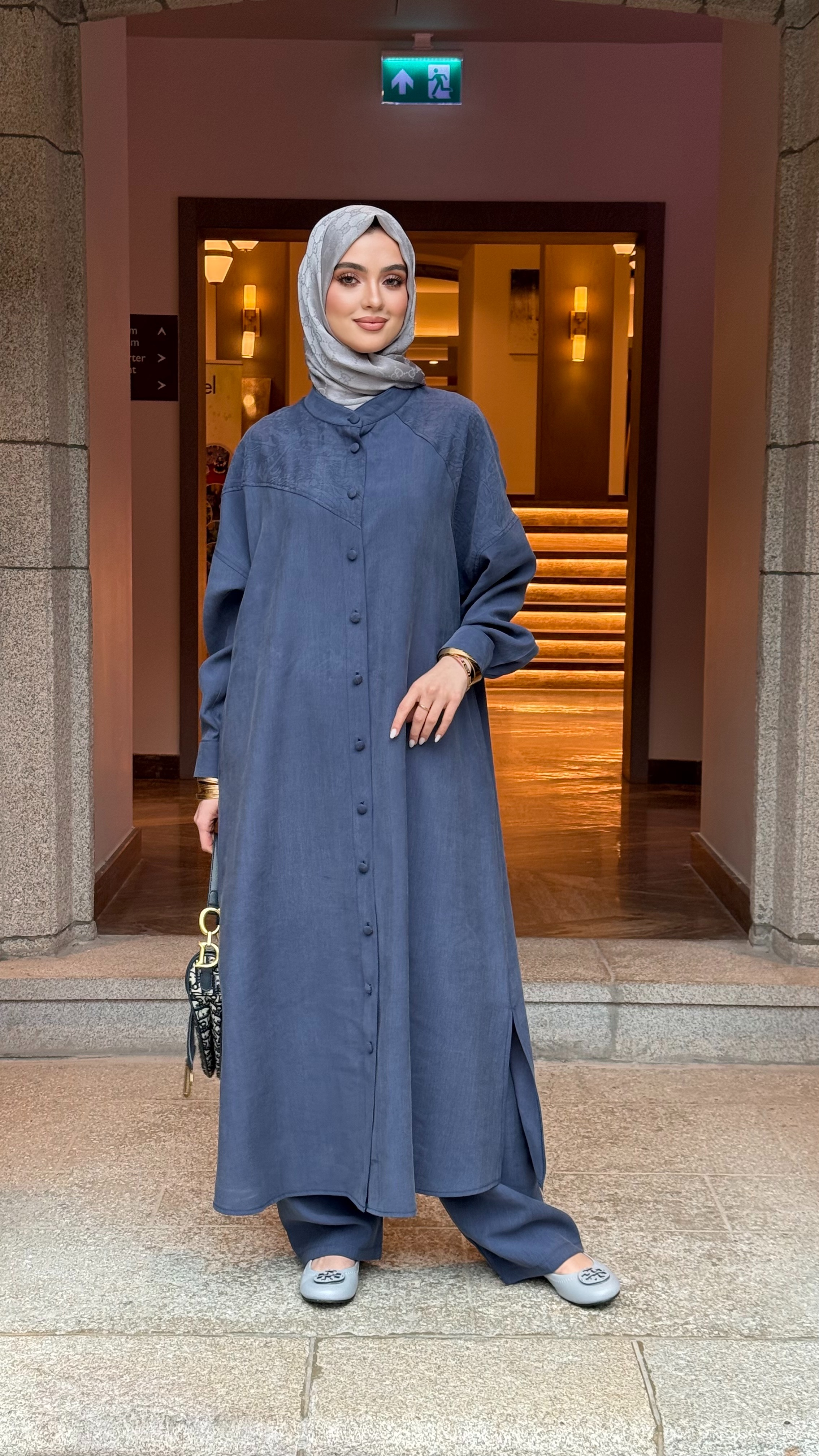 Jakar Detaylı Takım İndigo