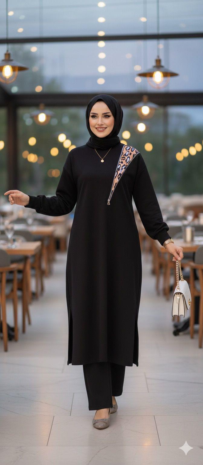 Leoparlı Takım Siyah