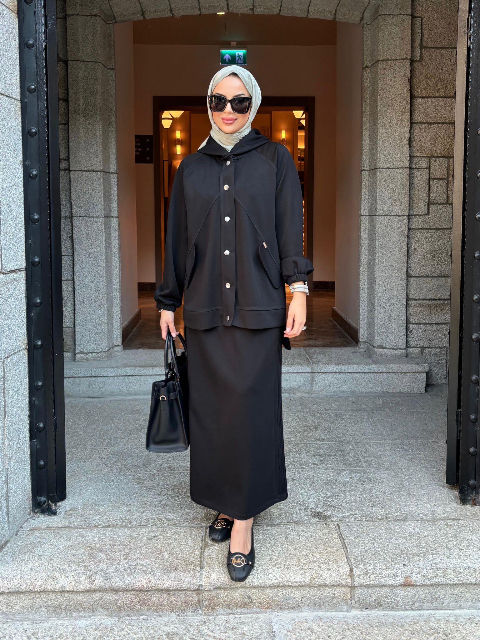 Lina Etekli Takım Siyah