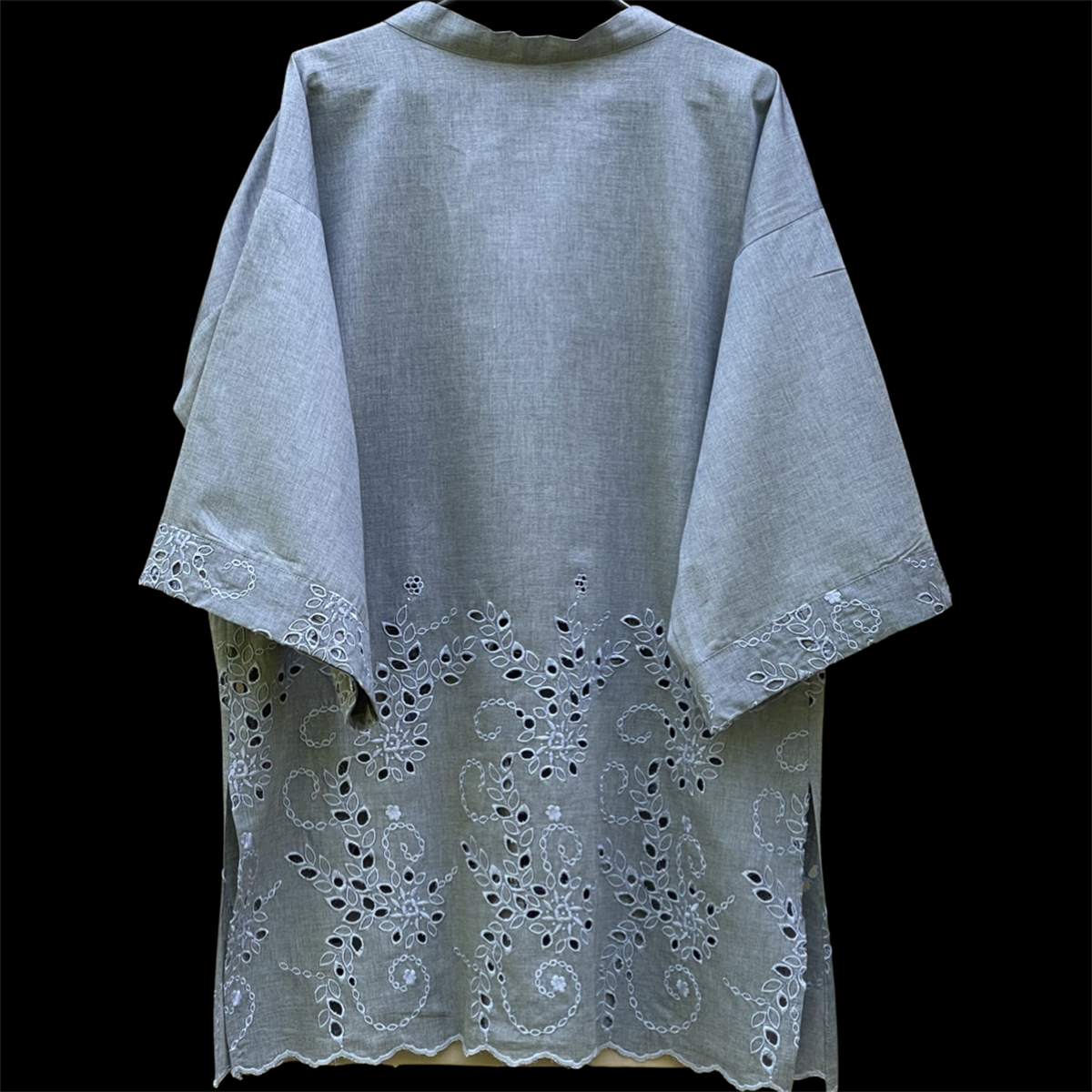 COTTON EMBROIDERED KIMONO