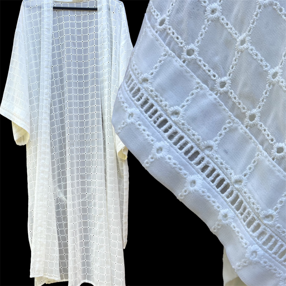 SCALLOPED KIMONO