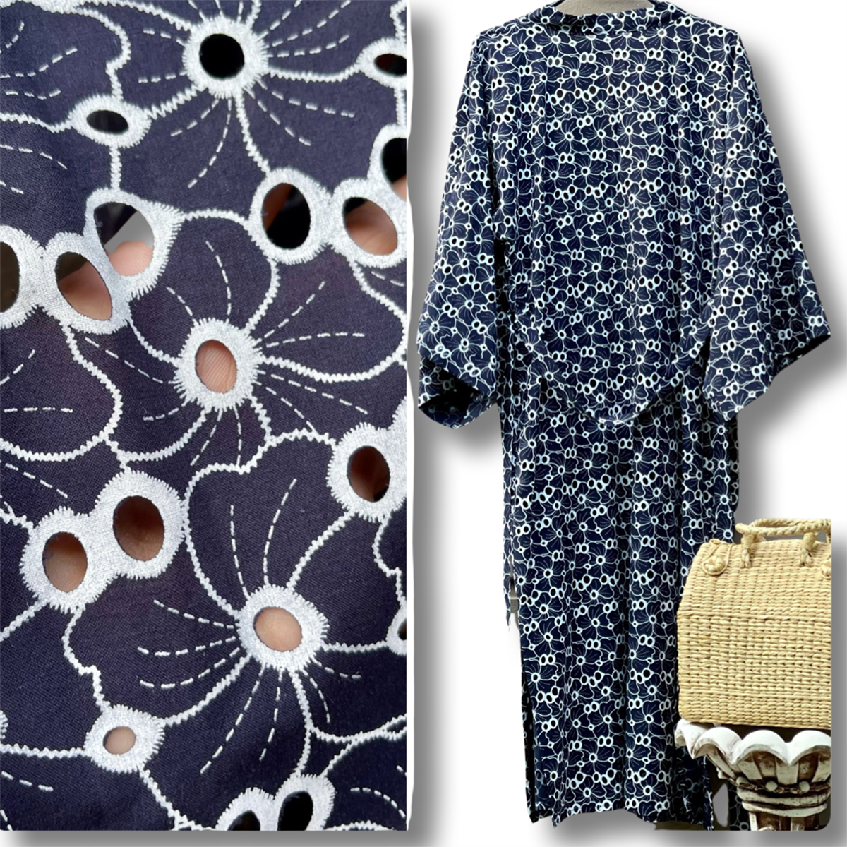 SCALLOPED KIMONO