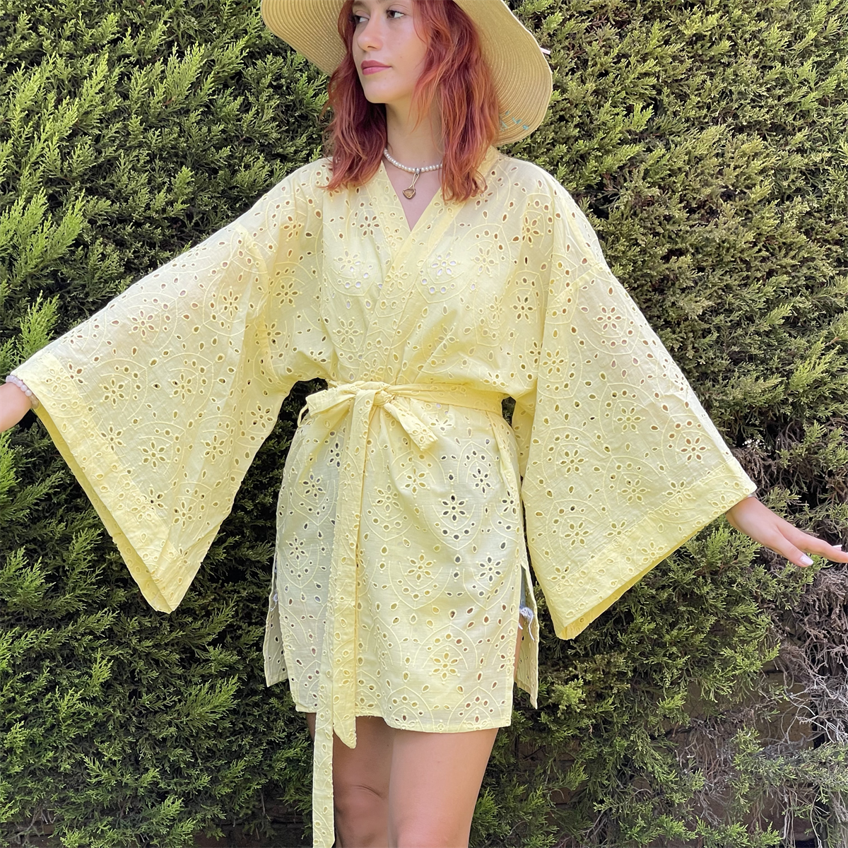 SCALLOPED KIMONO
