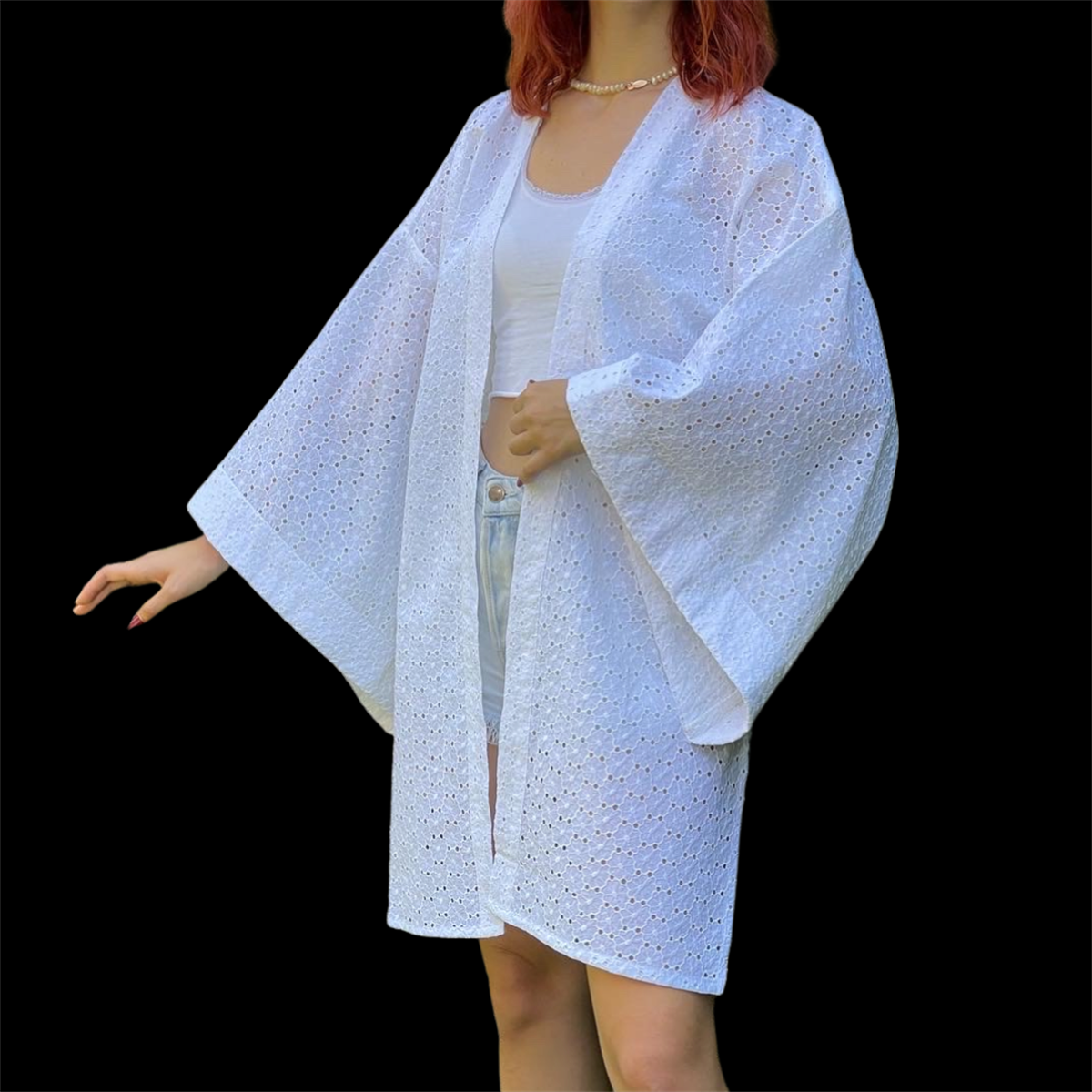 SCALLOPED KIMONO